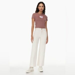 Aritzia Sunday Best Jupiter Jean Cream High-Rise Wide Leg Jeans Sz 2 / 25 NWT